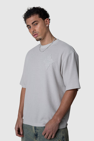 Icon Waffle Tee - Grey Sand