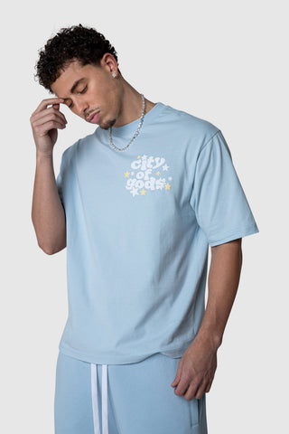 City Of Gods Tee - Blue Mist