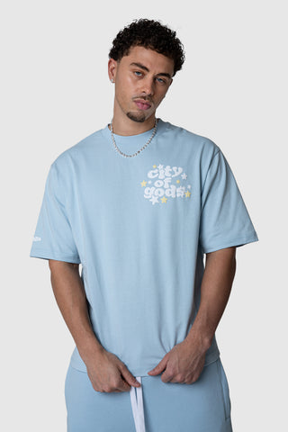 City Of Gods Tee - Blue Mist