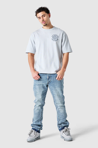 Inferno Flare Jean - Light Blue Stone Wash