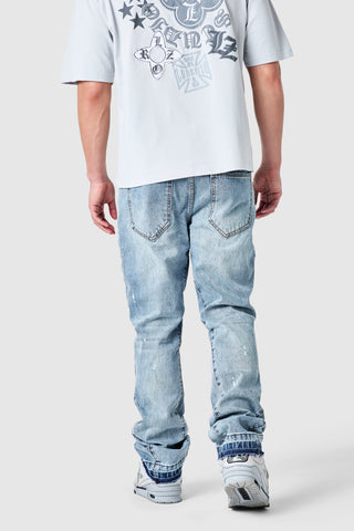 Inferno Flare Jean - Light Blue Stone Wash