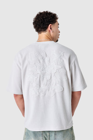 Icon Waffle Tee - Grey Sand