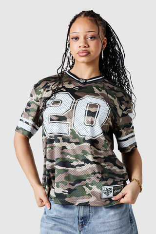 Womens All Star Jersey - Green Camo