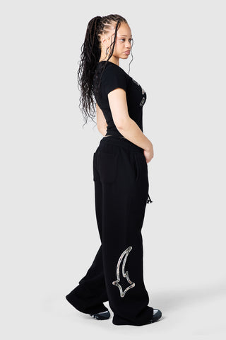 Womens Camo College Tracksuit - Black