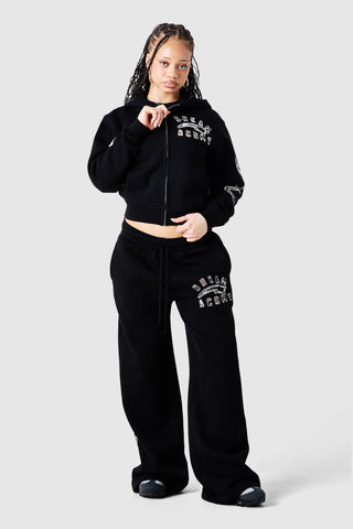 Womens Camo College Tracksuit - Black