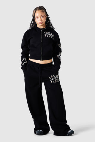 Camo College Jogger – Schwarz