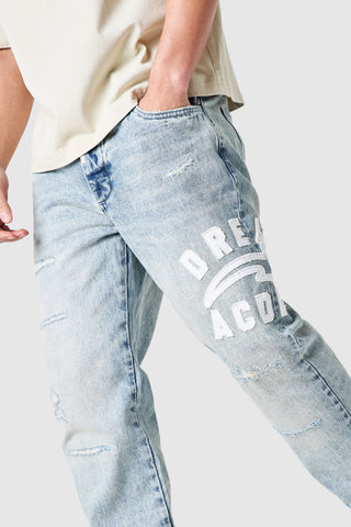College Relaxed Jeans - Antique Indigo