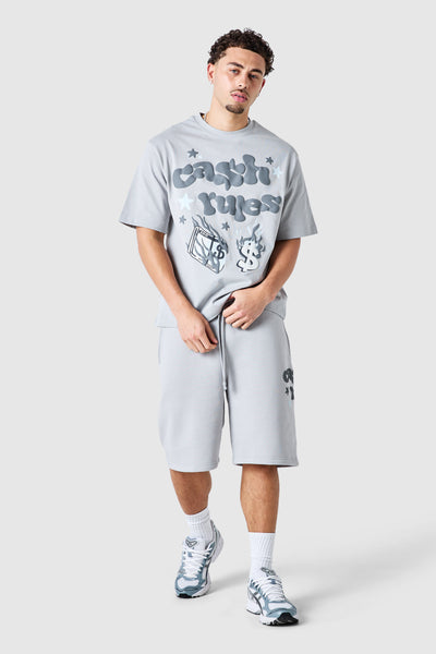 Cash Rules Tee - Lunar Grey