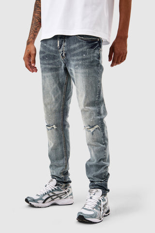 Leone Slim Jean  - Mid Blue