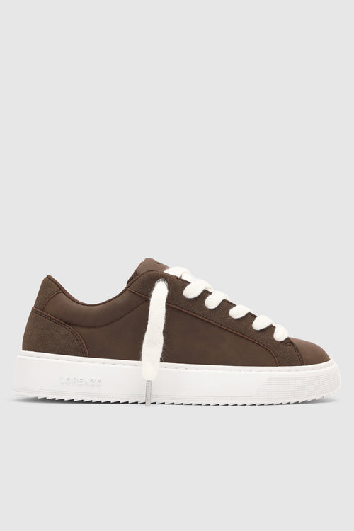 Gatto Trainer - Deep Brown/ Off White