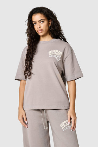 Womens Dream Acdmy Tee - Soft Taupe