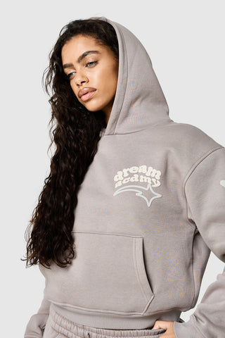 Womens Dream Acdmy Crop Hood - Soft Taupe