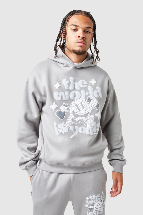 World Is Yours Hood - Steel Grey