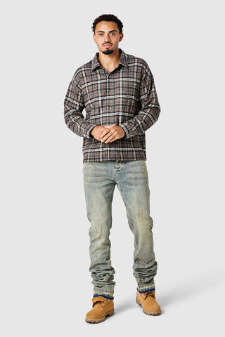 Diamante Overshirt - Deep Brown