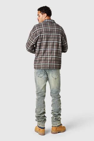 Diamante Overshirt - Deep Brown