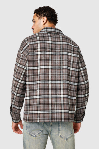 Diamante Overshirt - Deep Brown