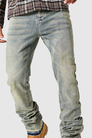 Stacked Jean - Desert Blue