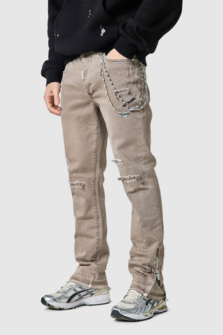 Enzo Painter Jean - Washed Taupe
