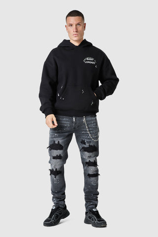 Diamante Dillon Jean - Charcoal