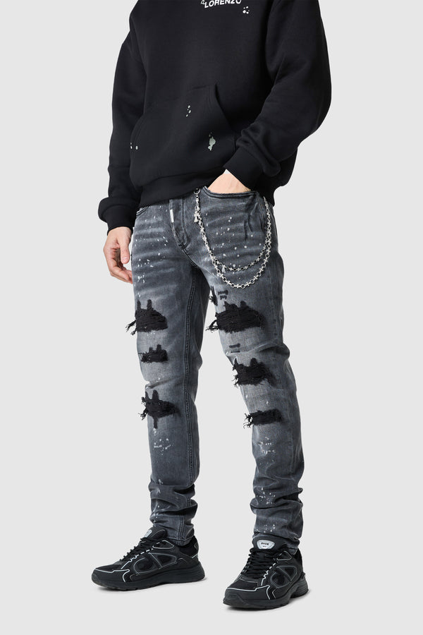 Diamante Slim Dillon Jean - Charcoal