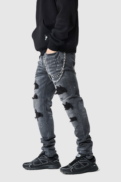 Diamante Slim Dillon Jean - Charcoal