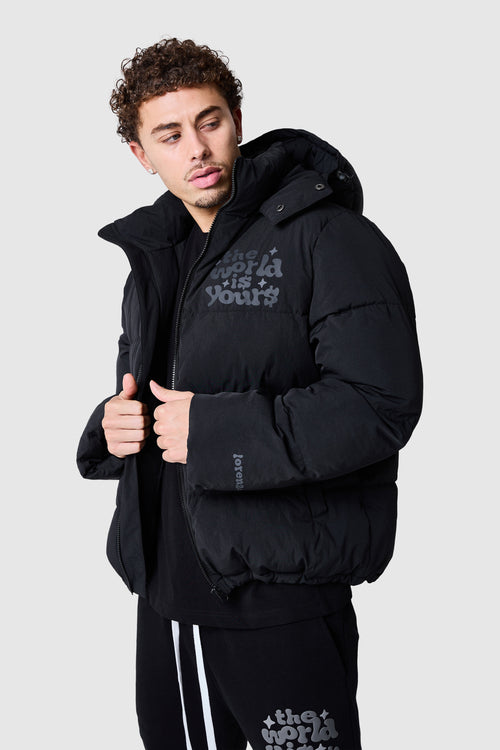 World Is Yours Steppjacke – Schwarz
