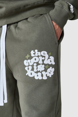 World Is Yours Jogger 2.0 - Deep Sage