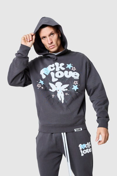 Fxck Love Hood - Volcano Grey