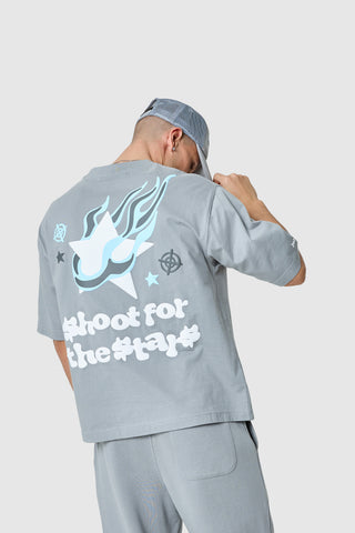 Shoot For The Stars Tee - Moon Grey