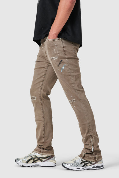 Jeans Enzo Slim Painter - Washed Taupe