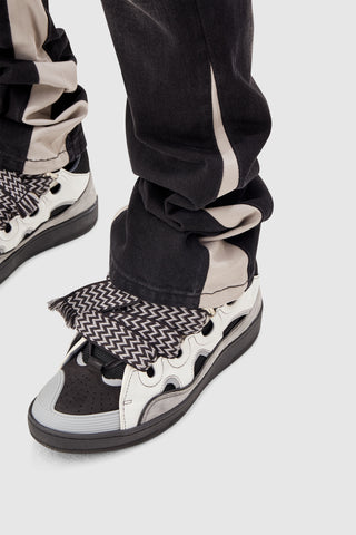 General Denim Cargo Flare Jean - Black