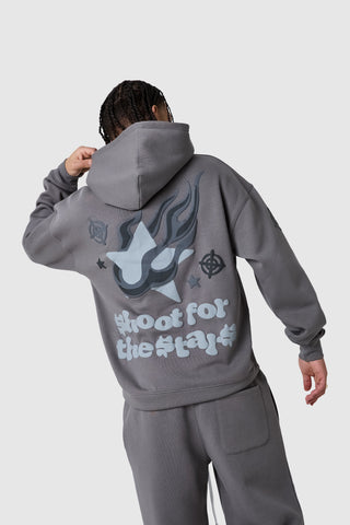 Shoot For The Stars Hood - Steel