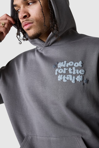 Shoot For The Stars Hood - Steel