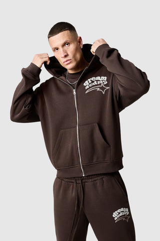 Dream Acdmy Zip Hood - Rich Brown