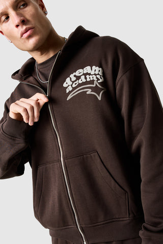 Dream Acdmy Zip Hood Tracksuit- Rich Brown