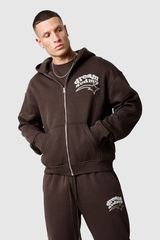 Dream Acdmy Zip Hood - Rich Brown