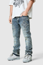 Icon Patch Flare Jean - Vintage Blue