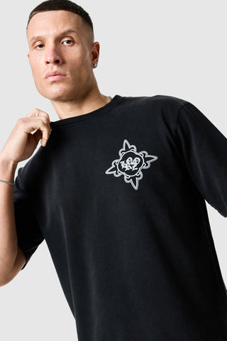 Icon Tee - Black Acid Wash / Cool Grey