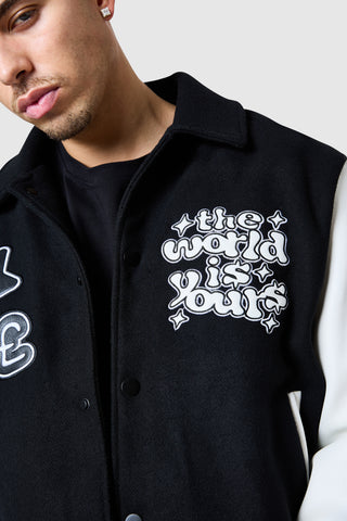 World Is Yours Varsity - Black/Off White