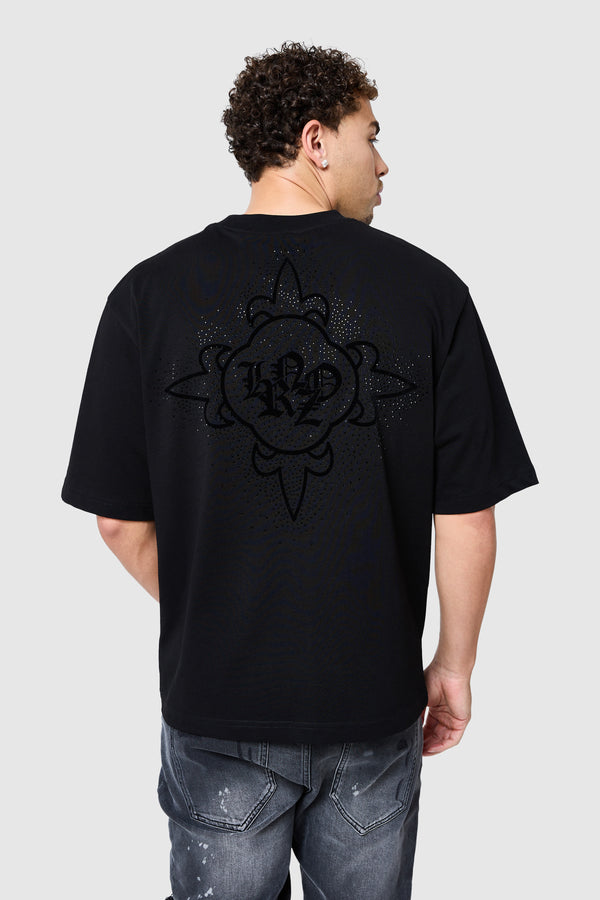 Icon Diamante Tee - Black