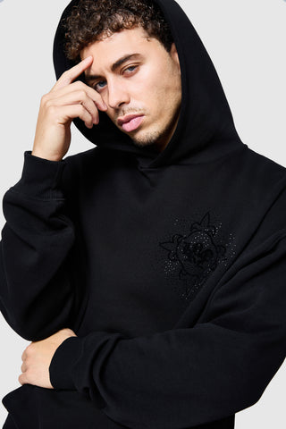 Icon Diamante Hood - Black