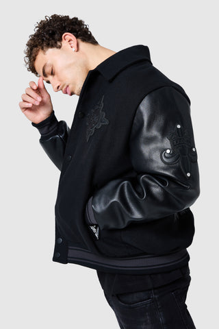 Icon Varsity Jacket - Black