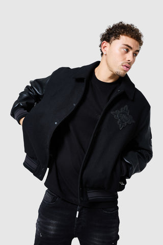 Icon Varsity Jacket - Black
