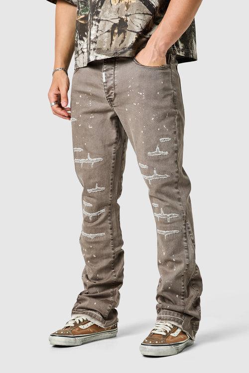 Oasis 2.0 Flare Jean - Washed Taupe