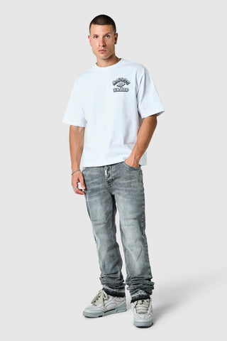 Stacked Jean  - Mid Grey