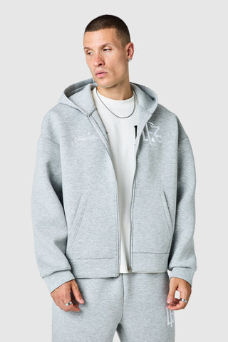 Origin Full Zip Hood - Grey Marl