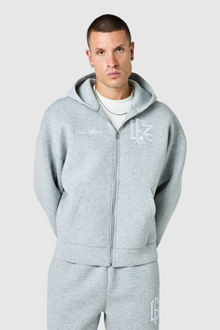 Origin Full Zip Hood - Grey Marl