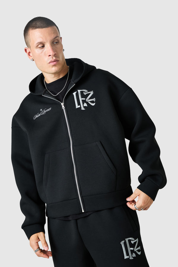 Origin Boxy Scuba Full Zip Hood - Black