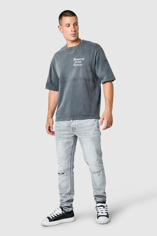 Leone Slim Jean  - Light Grey Denim