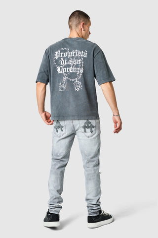 Leone Slim Jean  - Light Grey Denim